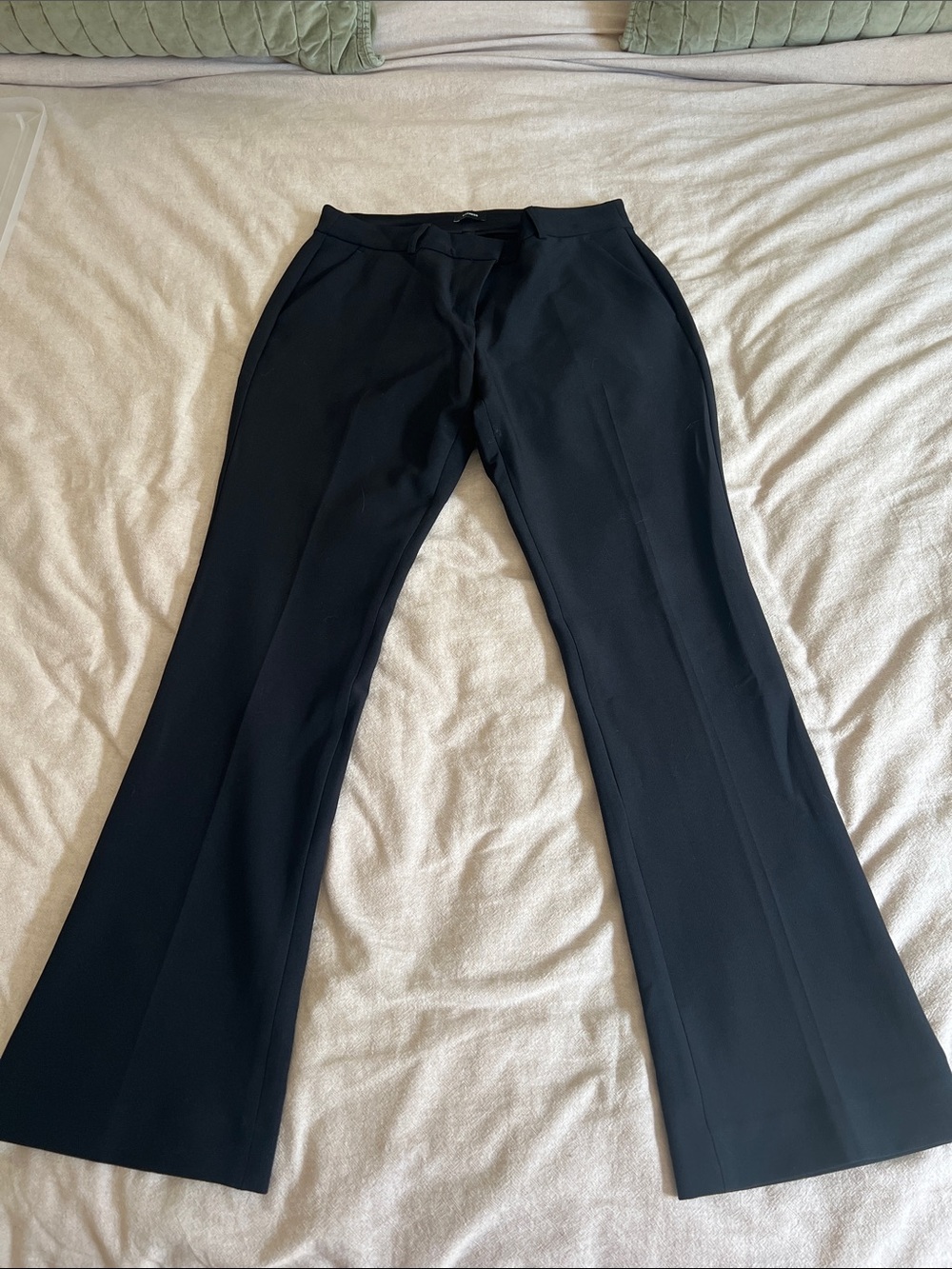 Express Black Flared Tailored Trousers